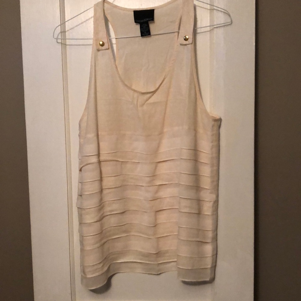Cynthia Rowley Layered Linen Tank XL